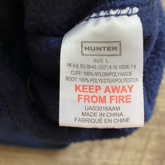 Hunter boot socks royal blue fleece for tall boots, size large - Picture 4 of 4